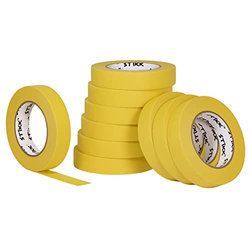 STIKK Painters Tape - 3pk Yellow Painter Tape - 1 inch x 60 Yards - Paint Tape for Painting, Edges, Trim, Ceilings - Masking Tape for DIY Paint Projects - Residue-Free Painting Tape - Image 1