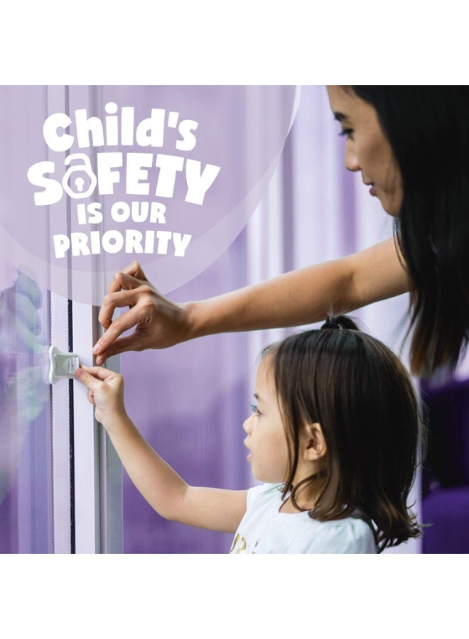 Bukela Sliding Door Lock for Child Safety, Baby Proof Doors & Closets, Childproof Your Home with No Screws or Drills by (Set of 2, White) - Image 5