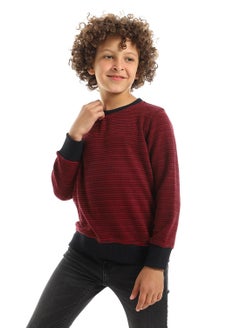 Unisex Striped Round Sweatshirt