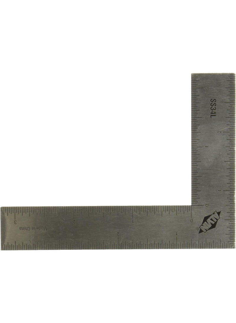 Alvin Alvin Stainless Steel LSquare Ruler Drawing and Design Tool for Students and Professionals Great for Drafting Architecture Engineering and Art  3 x 4 Inches 