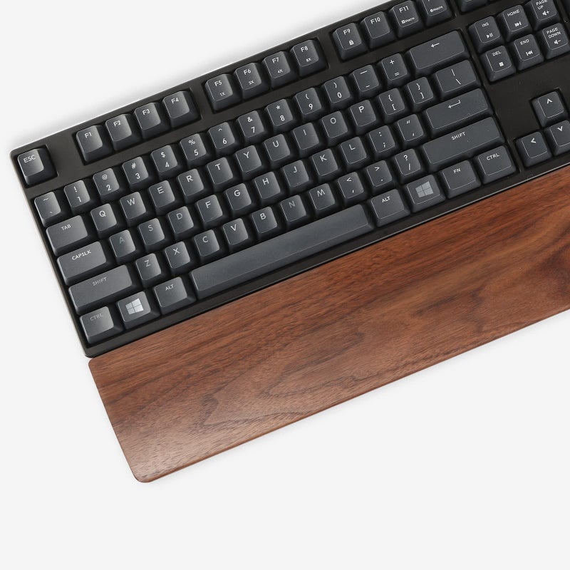 Faluber Wooden Wrist Rest, 12-inch Length and 20mm Thickness for Compact Keyboard, Walnut Wood Palm Rest, Ergonomic Design for Mechanical Gaming Keyboard, Stain Resistant (Small, Walnut Wood) - Image 4
