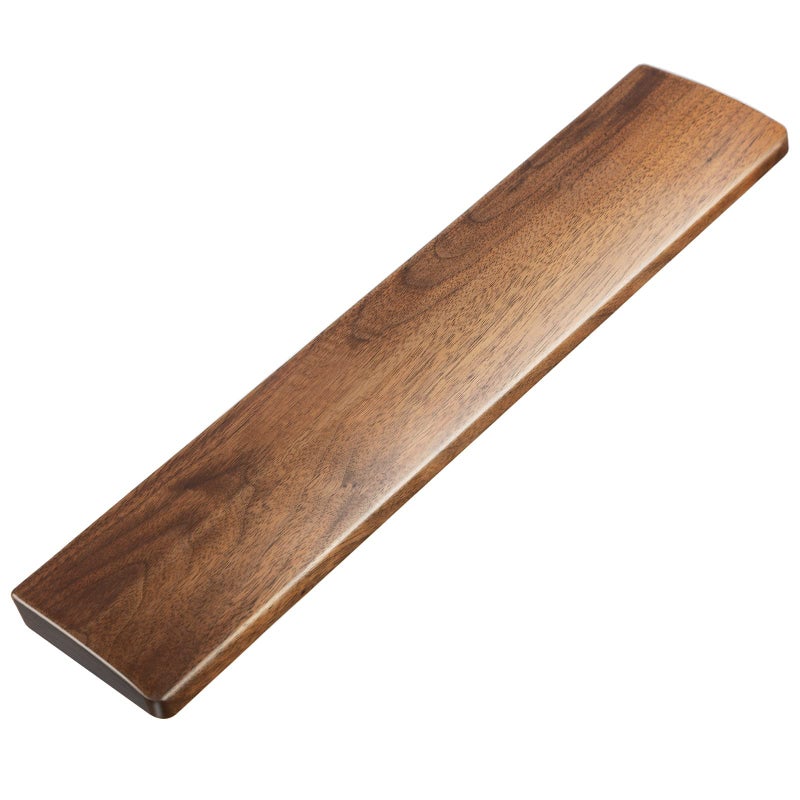 Faluber Wooden Wrist Rest, 12-inch Length and 20mm Thickness for Compact Keyboard, Walnut Wood Palm Rest, Ergonomic Design for Mechanical Gaming Keyboard, Stain Resistant (Small, Walnut Wood) - Image 1