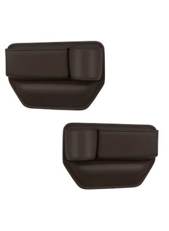 REOCLE 2 Pack Car Seat Gap Filler Organizer Automotive Front Seat Storage with Cup Holder Auto Console Side Extra Storage Boxes Seat Side Storage Passenger Side & Driver Side  - Image 2