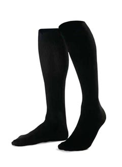 Cabeau Bamboo Compression Socks | for Men & Women, Soft & Comfortable, All Day Use, Improves Circulation, Energize Legs, for Sitting at Work, Office, Travel, Sports, Athletes  - Black  - Image 1