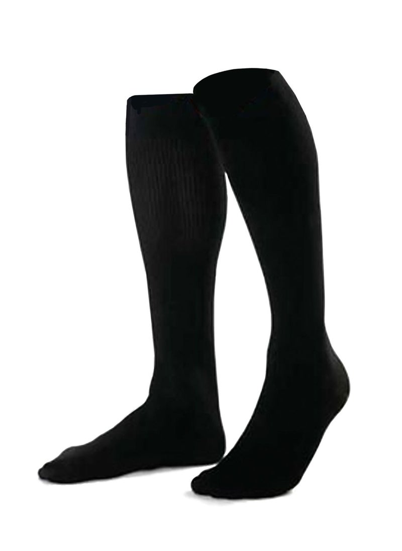 Cabeau Bamboo Compression Socks | for Men & Women, Soft & Comfortable, All Day Use, Improves Circulation, Energize Legs, for Sitting at Work, Office, Travel, Sports, Athletes  - Black  - Image 1
