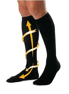 Cabeau Bamboo Compression Socks | for Men & Women, Soft & Comfortable, All Day Use, Improves Circulation, Energize Legs, for Sitting at Work, Office, Travel, Sports, Athletes  - Black  - Image 2