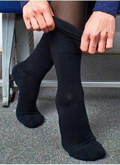 Cabeau Bamboo Compression Socks | for Men & Women, Soft & Comfortable, All Day Use, Improves Circulation, Energize Legs, for Sitting at Work, Office, Travel, Sports, Athletes  - Black  - Image 5