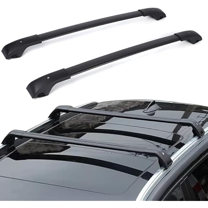 rayihni حامل سقف قضبان عرضية تناسب فولكس فاجن VW تيغوان 2018 2019 2020 2021 2022 2023 2024 من الألمنيوم الثقيل لحقيبة السقف، التزلج، الكاياك، الدراجة، نقل البضائع - Image 2