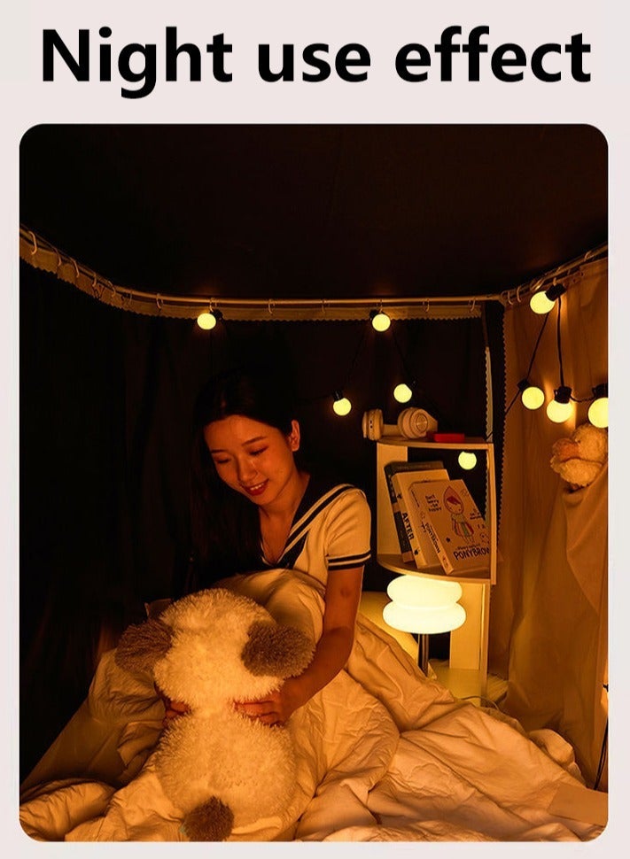 Bluejw Bed Canopy Tents Curtain Blackout Single Bed Tent Student Shading Cloth Canopy Dormitory Mosquito Net Sleep Privacy Protection with Frame for Children Bedroom With Cute Cartoon Mouse Pattern - Image 3