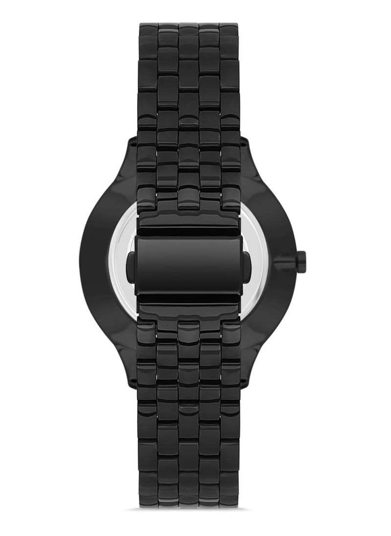 OMAX - Omax Men's Luxury Wristwatch, Watches for Men, Stainless Watches, Silver Steel Band, Black Date & Time Dial, Waterproof Watch, 1 Year Warranty - Image 1