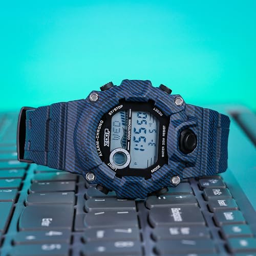 Zoop Digital Watch with Digital Dial & Striped Blue Strap for Boys Kids, from House of Titan - 16051PP06 - Image 4