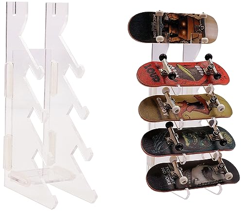 RACOFSB Fingerboard Display RackPro Finger Skateboard Storage StandTransparent Acrylic Finger Board Racks - Image 1