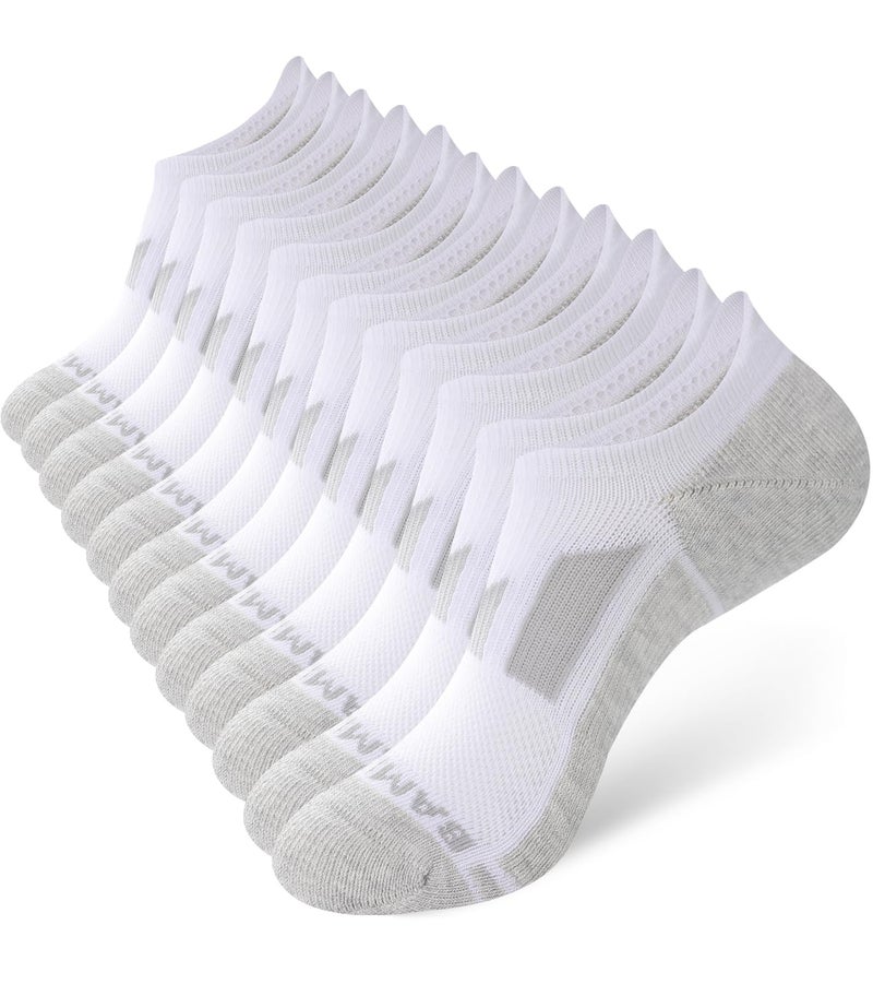 BAMBOO COOL Men's No-Show Socks Low Cut Breathable Moisture-Wicking Socks Non Slip Running Workout casual, 6 Packs - Image 1