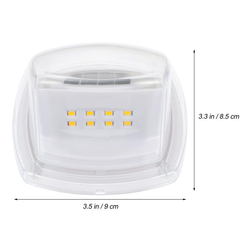 Solar Wall Light 8 LED Outdoor Garden Patio Porch Fence Lighting Bright White - Image 3