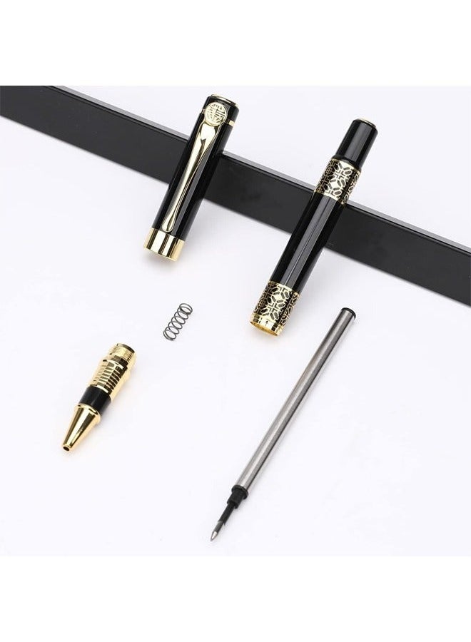 Merrystick Expert Ballpoint Pen Black with Chrome Trim Luxury, Line 0.5mm Tip Come 2 Pieces Ink Refill, Nice BallPens Classy Gift Box for Student, Executive, Office - Image 4
