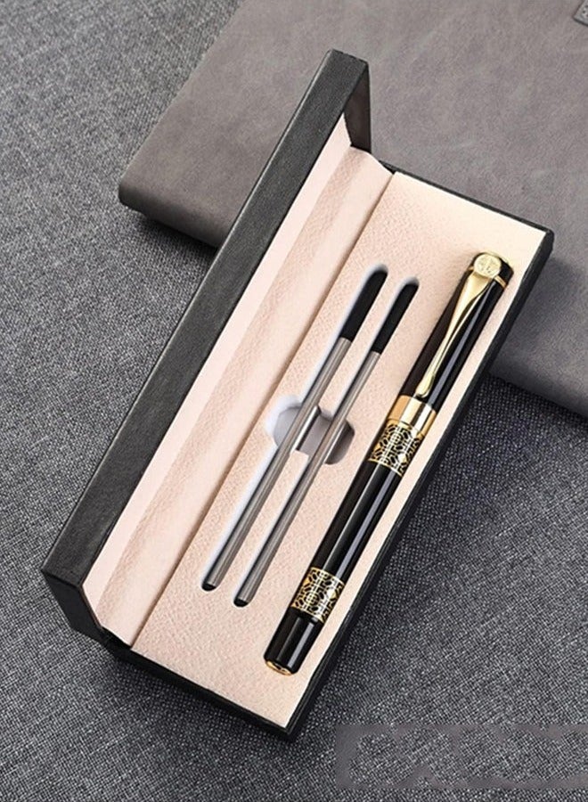 Merrystick Expert Ballpoint Pen Black with Chrome Trim Luxury, Line 0.5mm Tip Come 2 Pieces Ink Refill, Nice BallPens Classy Gift Box for Student, Executive, Office - Image 5