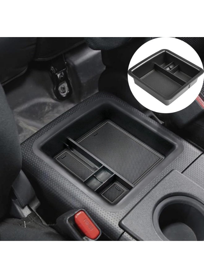 KISSUN Center Console Organizer Tray Compatible with Toyota FJ Cruiser Accessories 2007-2021 2018 2019 2020 Interior Secondary Armrest Storage Box Insert Tray,Black - Image 2