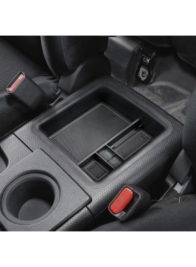 KISSUN Center Console Organizer Tray Compatible with Toyota FJ Cruiser Accessories 2007-2021 2018 2019 2020 Interior Secondary Armrest Storage Box Insert Tray,Black - Image 1