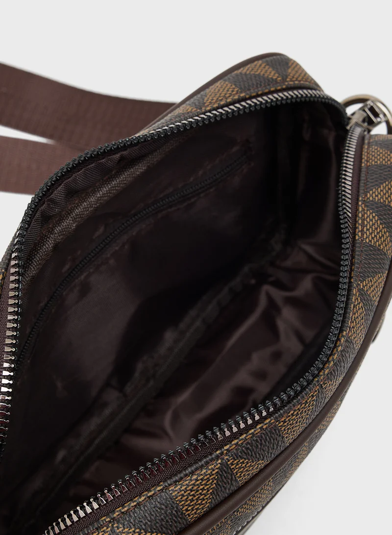 Robert Wood Printed Casual Crossbody Mesenger Bag