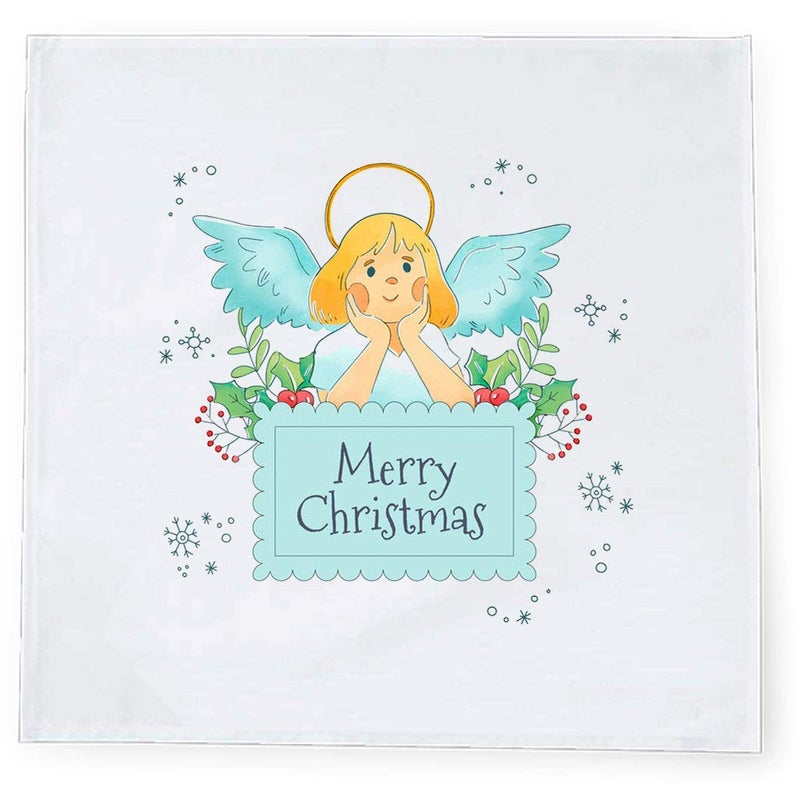 Khakee مناديل طاولة حرير تافتا بموضوع عيد الميلاد 6 قطع 10x10 لتزيين عيد الميلاد زينة عيد الميلاد هدية عيد الميلاد npxmas087P - Image 2