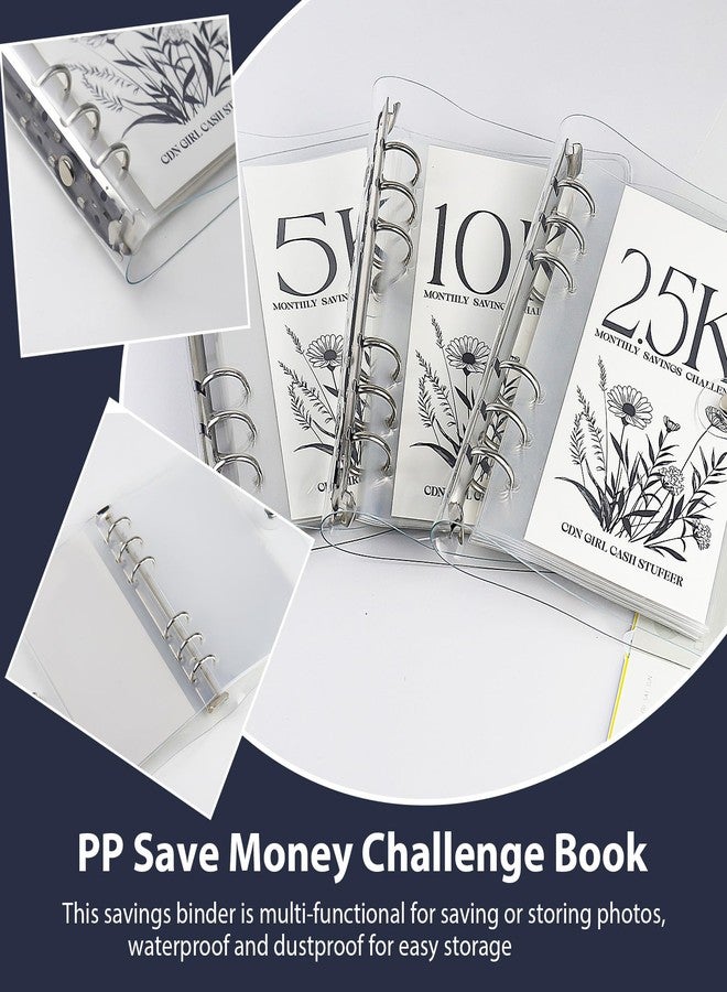 QETRABONE 12-Month Money Savings Challenges Book with Envelopes, 3 Pcs Money Saving Binder, Money Binder for Cash Saving for Office, Home, School (2.5K+5K+10K) - Image 3