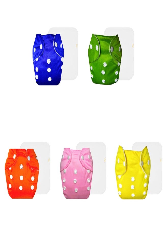 Dumbledo Lite Cloth Diaper with Cotton Insert (Pack of 5) | Soft & Gentle | Leakproof | Travel Friendly | Trusted by Moms | 3 Months - 2 Years | Unisex Baby - Image 1