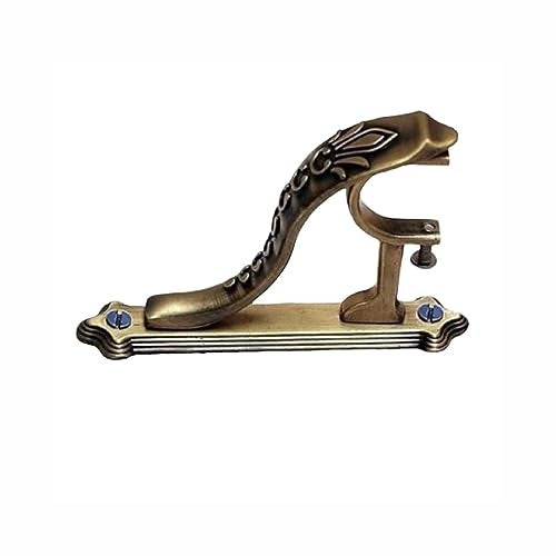 GLOXY ENTERPRISE Gloxy Brass Curtain Brackets Jaguar Supports Holder For Door Window In Antique Vintage Design-(5 Pair), 3 Centimeters, 1 Inch, Yellow - Image 4