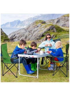 BJM Lightweight Folding Beach Chair Garden Chair with Cup Holder and Carry Bag for Fishing, Camping, Picnic, Hiking, BBQ, Beach Other Outdoor Activities 50 x 50 x 80 CM (GREEN)  - Image 3