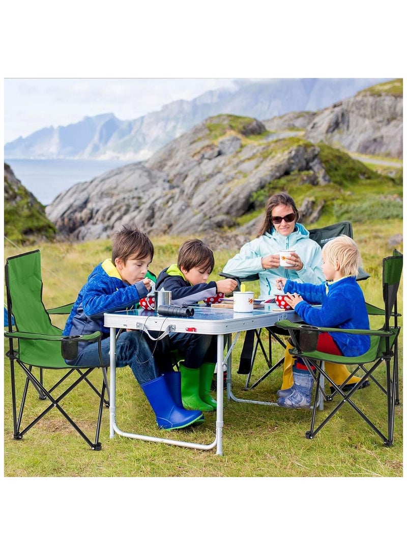 بي جي إم , كرسي شاطئ خفيف الوزن قابل للطي كرسي حديقة مع حامل أكواب وحقيبة حمل لصيد الأسماك والتخييم والنزهة والمشي لمسافات طويلة والشواء والشاطئ والأنشطة الخارجية الأخرى 50 × 50 × 80 سم (أخضر) - Image 3