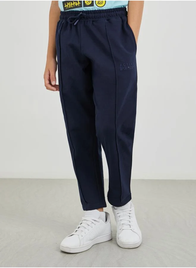 Styli Styli Regular Fit Joggers with Pintuck Detail