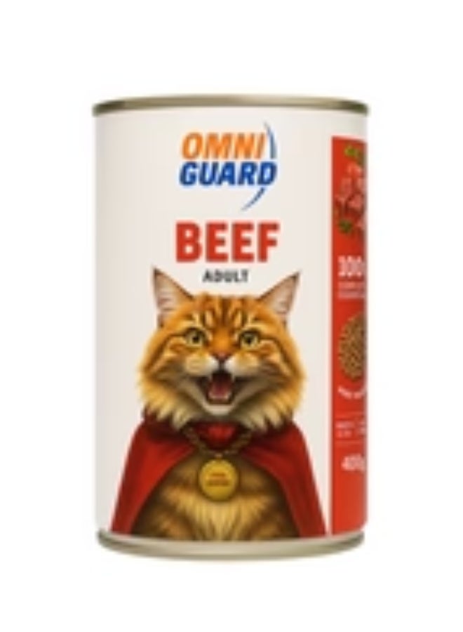 أومني جارد طعام أومني جارد الرطب للقطط البالغة بنكهة اللحم البقري 400 غرام