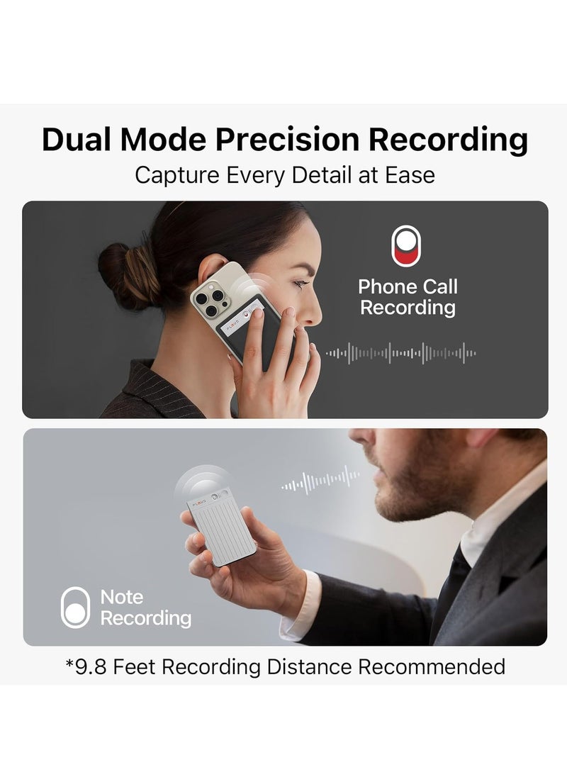 PLAUD - PLAUD Note Al Voice Recorder - Advanced Audio Recording Device With Magnetic Case - Real-time transcriptions for 112 languages - Powered by GPT-4o (Silver) - Image 1
