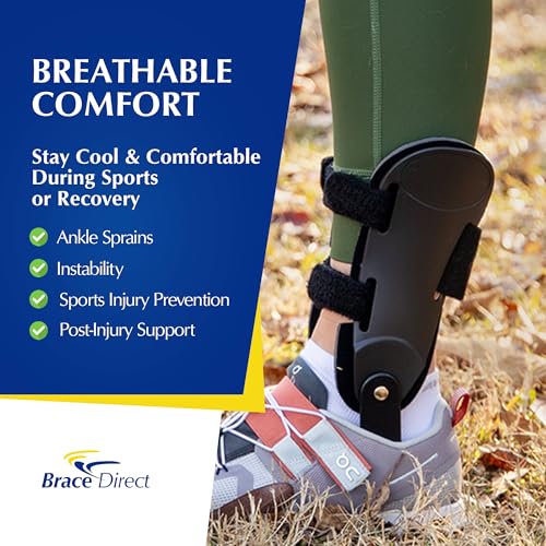 Brace Direct Semi-Rigid Active Ankle Brace for Sports - Maximum Support for Sprains & Injuries, Stabilizes & Protects Athletes Ankles Volleyball, Football (XS - Left, Men 4-6.5 / Women 5-7.5) - Image 4