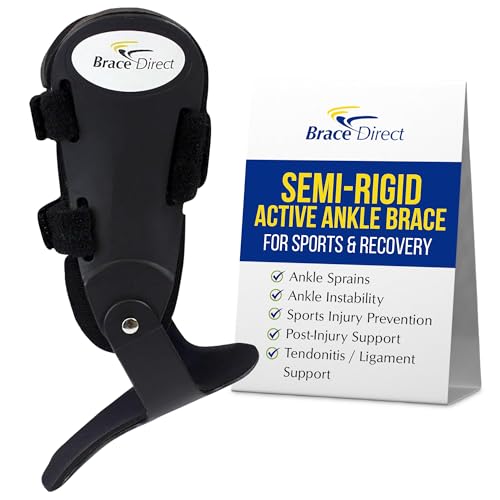 Brace Direct Semi-Rigid Active Ankle Brace for Sports - Maximum Support for Sprains & Injuries, Stabilizes & Protects Athletes Ankles Volleyball, Football (XS - Left, Men 4-6.5 / Women 5-7.5) - Image 1