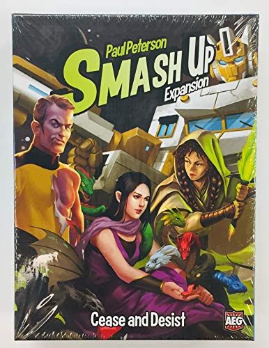 AEG Smash Up: Cease & Desist Card Game Expansion | Astroknights, Changerbots, Ignobles, Star Roamers | 2-4 Players | Ages 14+ | 30-45 Minute Playtime - Image 1