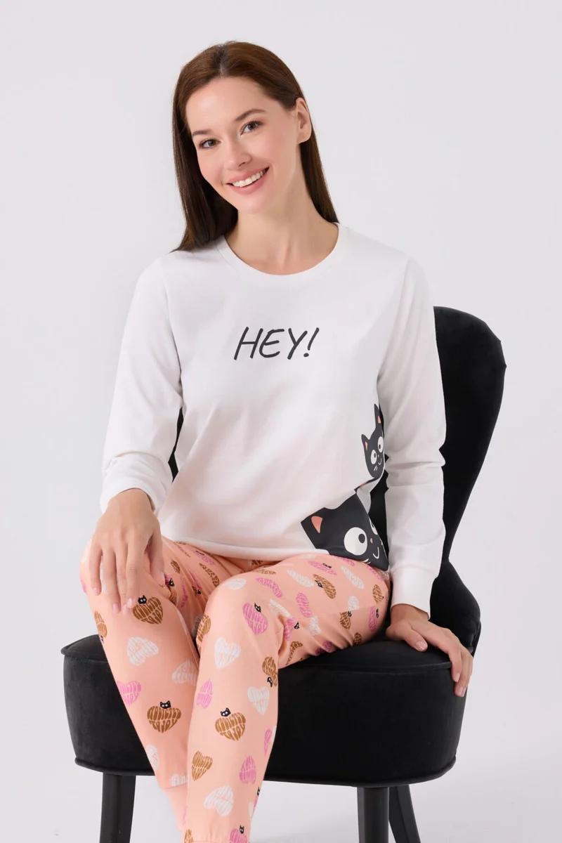 RolyPoly Women's Cream Long Sleeve Pajama Set