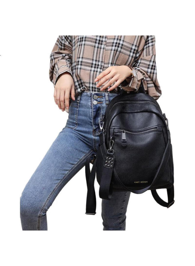 viney Leather Backpack For Women, Large Capacity, Stylish, Lightweight School Bag For Travel, Birthday And Mother'S Day Gift - Image 1
