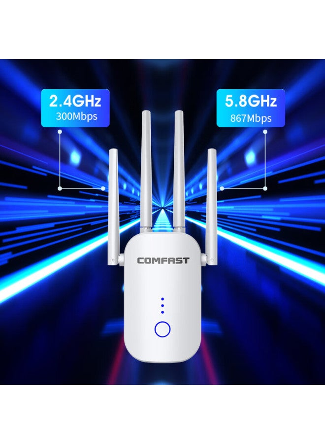 Comfast 1200m Wifi Signal Amplifier, Gigabit Dual-band 5g Signal Amplifier, Wifi Network Signal Booster, Router Wireless Repeater, Wall-penetrating King 758ac - Image 2