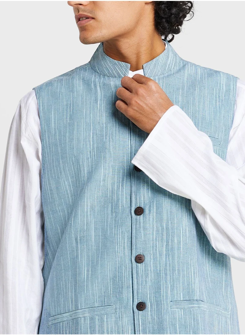 Fabindia Button Detail Nehru Jacket