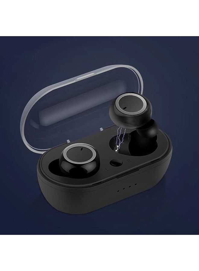 TWS سماعات إيربادز لاسلكية تعمل بتقنية البلوتوث 5.0 مزودة بخاصية التحكم عن طريق اللمس،ومزودة بميكروفون وعلبة شحن وسماعات أذن بزمن استجابة منخفض متوافقة مع الأجهزة التي تعمل بنظام أندرويد وiOS وأجهزة الكمبيوتر والتابلت، لون أسود وذهبي وردي أسود وذهبي زهري - Image 2