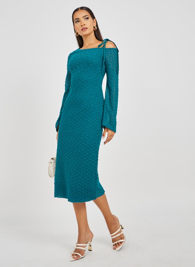 Styli Textured Midi Dress  - Image 1