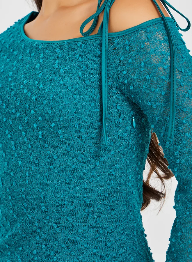 Styli Textured Midi Dress