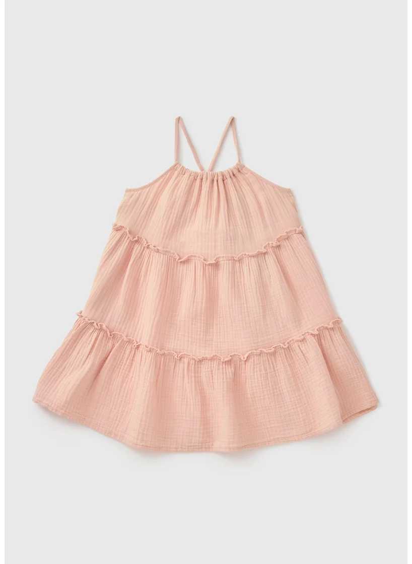 Matalan Girls Pink Tiered Dress