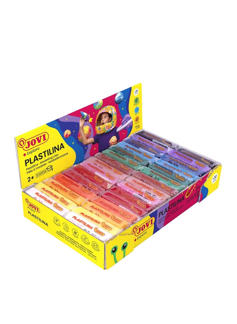 JOVI 30-Piece Plastilina Modelling Clay Multicolour - Image 1