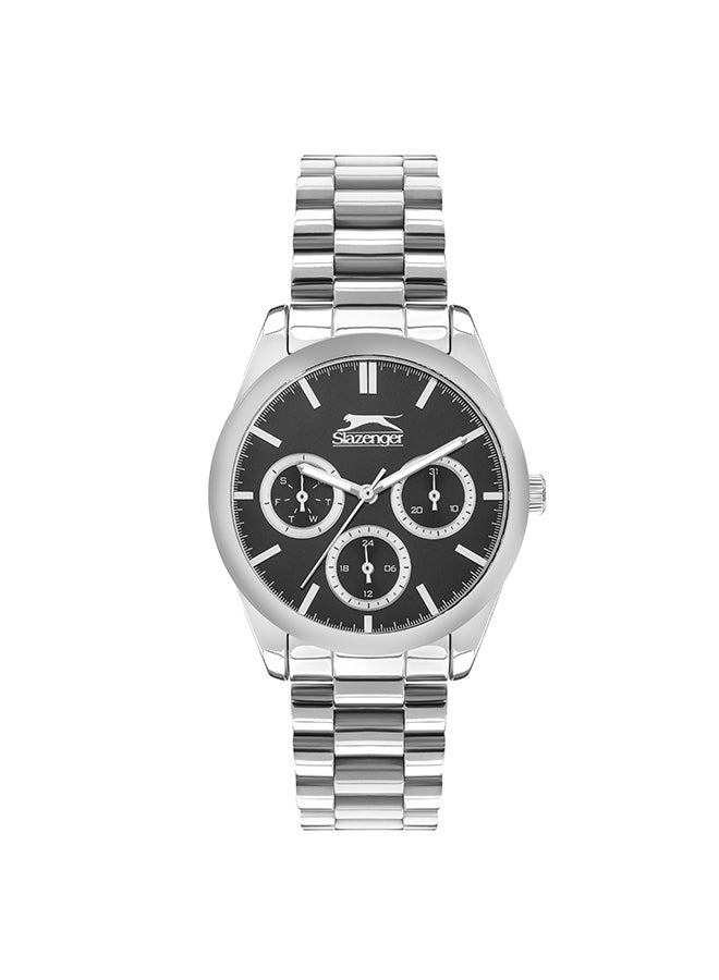 سلازنجر ساعة سلازينجر نسائية بقرص أسود متعددة الوظائف - Image 1
