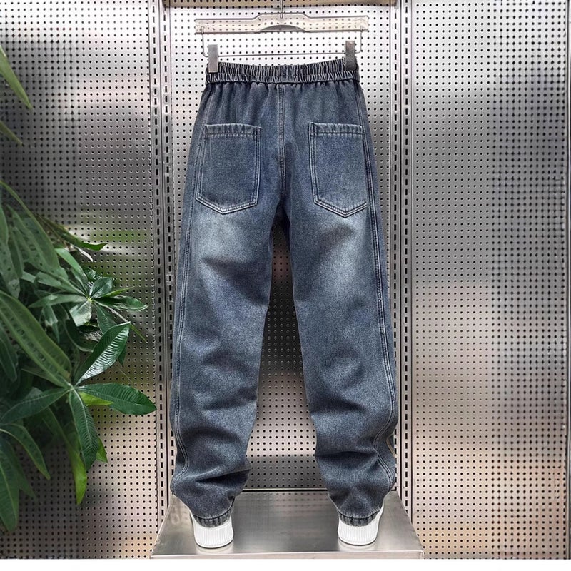 Unisex Classic Denim Jeans Loose Fit Daily Outdoor Wear - Image 4