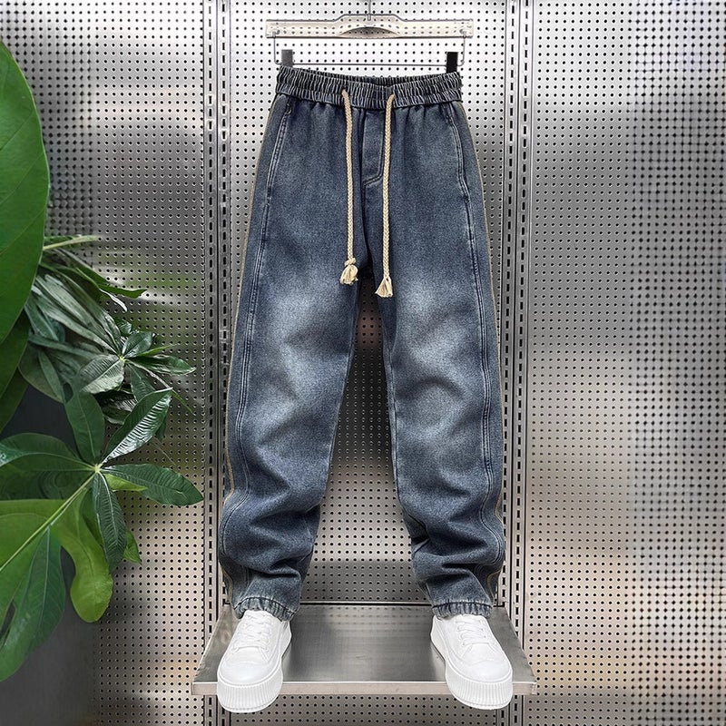 Unisex Classic Denim Jeans Loose Fit Daily Outdoor Wear - Image 1