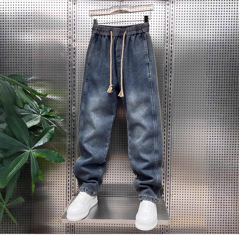 Unisex Classic Denim Jeans Loose Fit Daily Outdoor Wear - Image 3