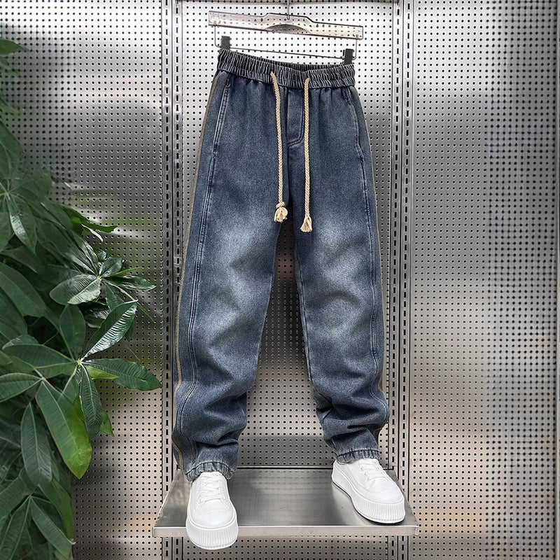 Unisex Classic Denim Jeans Loose Fit Daily Outdoor Wear - Image 2