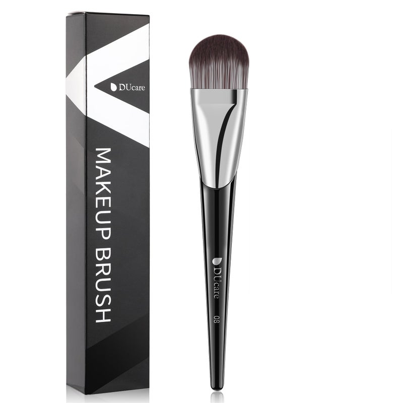 DUcare Flat Foundation Brush for Liquid Makeup, Premium Synthetic Hair Concealer/Kabuki Makeup Brush, Dense Bristles Design, Multi-Purpose Face Brushes for Liquid/Cream/Facial Mask - Image 1
